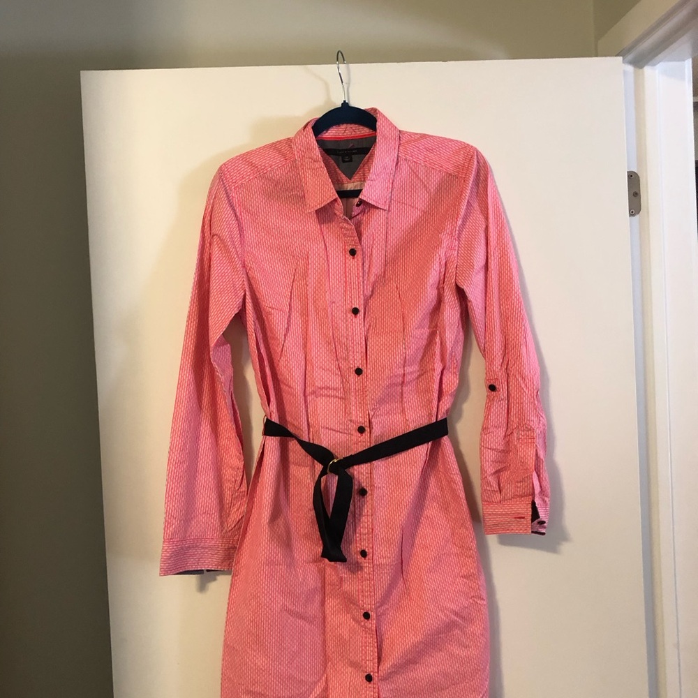 Tommy Hilfiger Pink Long Sleeve Shirt Dress